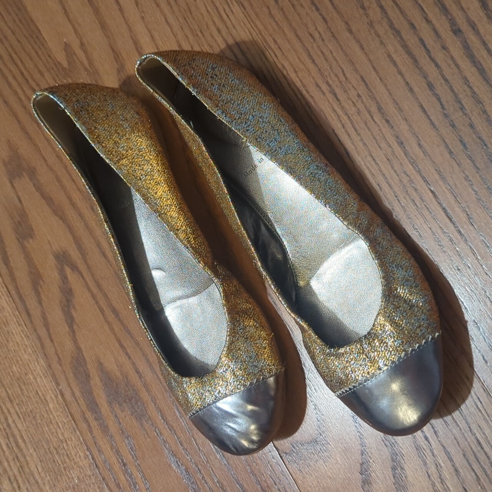 JCrew metallic ballet flats